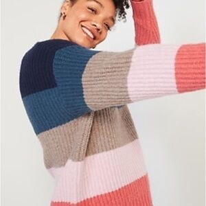 Slouchy Cozy Striped Boat-neck Sweater